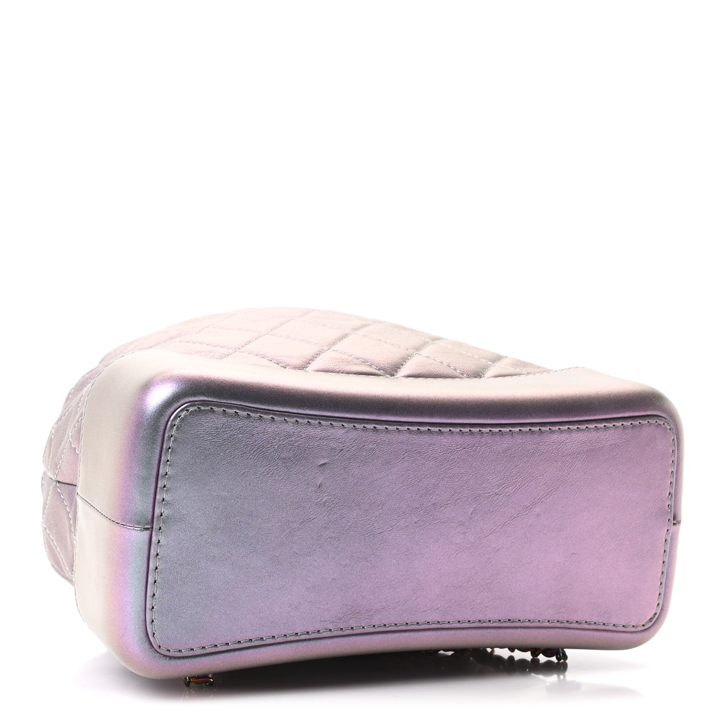 Chanel Iridescent Lambskin Calfskin Quilted Gabrielle Backpack Light Purple 4 of 10