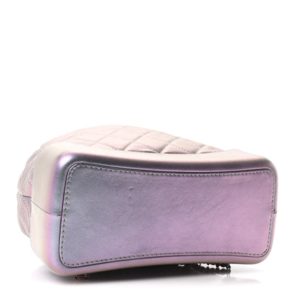 Chanel Iridescent Lambskin Calfskin Quilted Gabrielle Backpack Light Purple 4 of 10