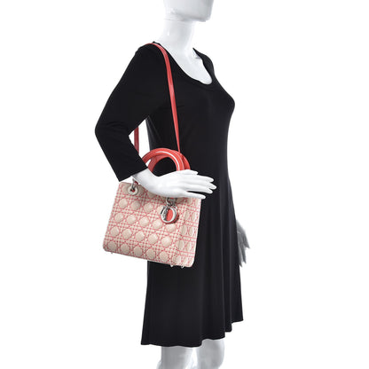 Christian Dior Lambskin Patent Cannage Medium Lady Dior Beige Multicolor 2 of 8