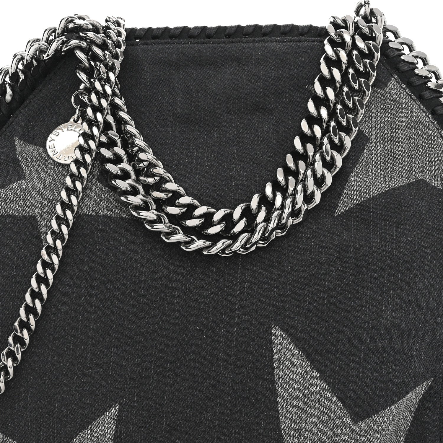 Stella McCartney Denim Star Mini Falabella Tote Black 7 of 9