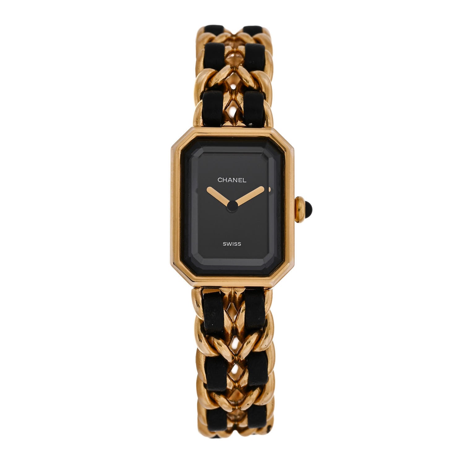 Chanel Stainless Steel Lambskin 20mm Chain Premiere Quartz Watch Gold XL 1 of 4