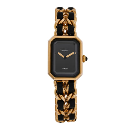 Chanel Stainless Steel Lambskin 20mm Chain Premiere Quartz Watch Gold XL 1 of 4