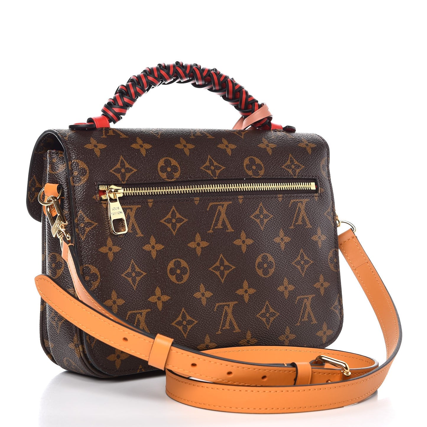 Monogram Braided Pochette Metis Coquelicot