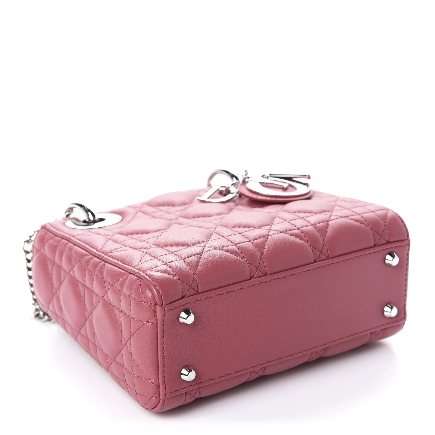 Christian Dior Lambskin Cannage Mini Lady Dior Pink 2 of 10