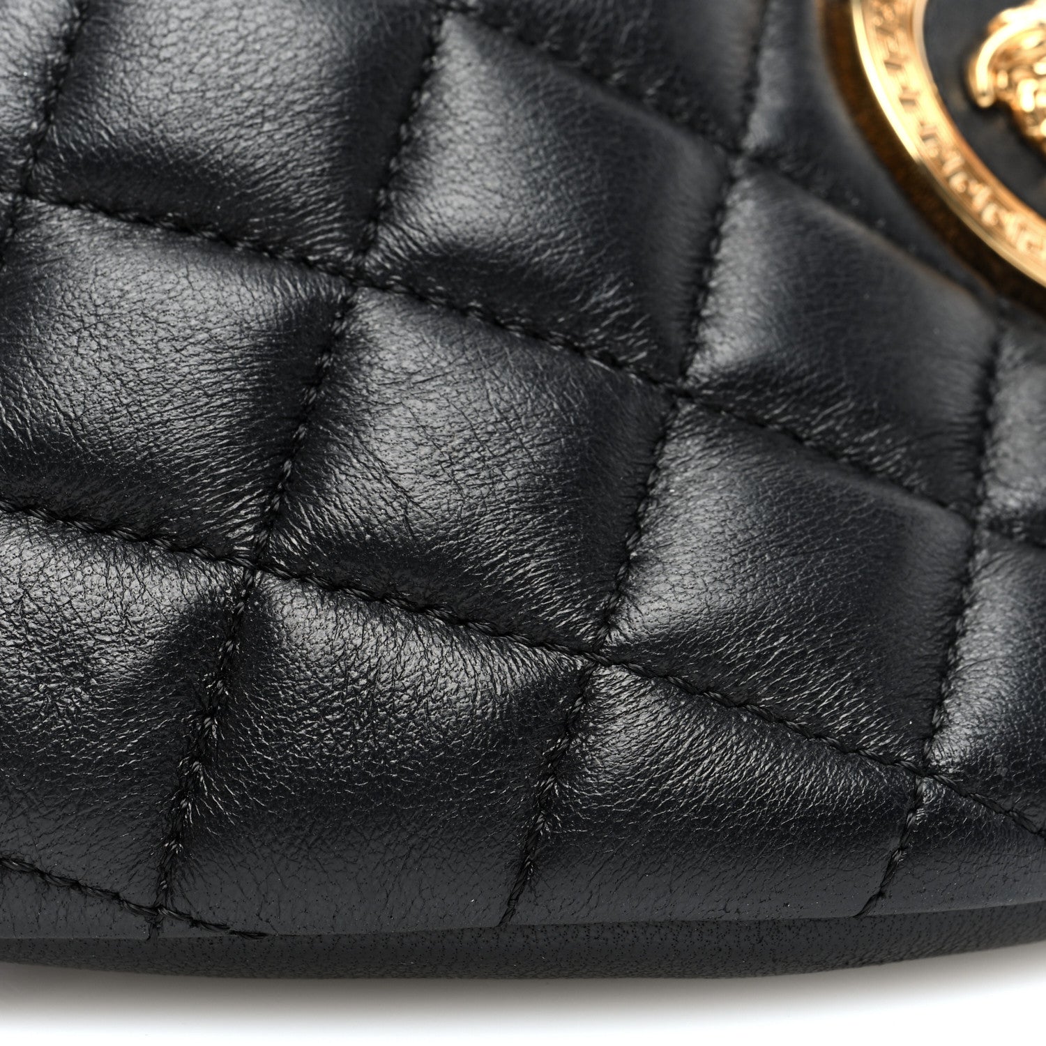 Versace Nappa Quilted Medusa Belt Bag Black 9 of 10