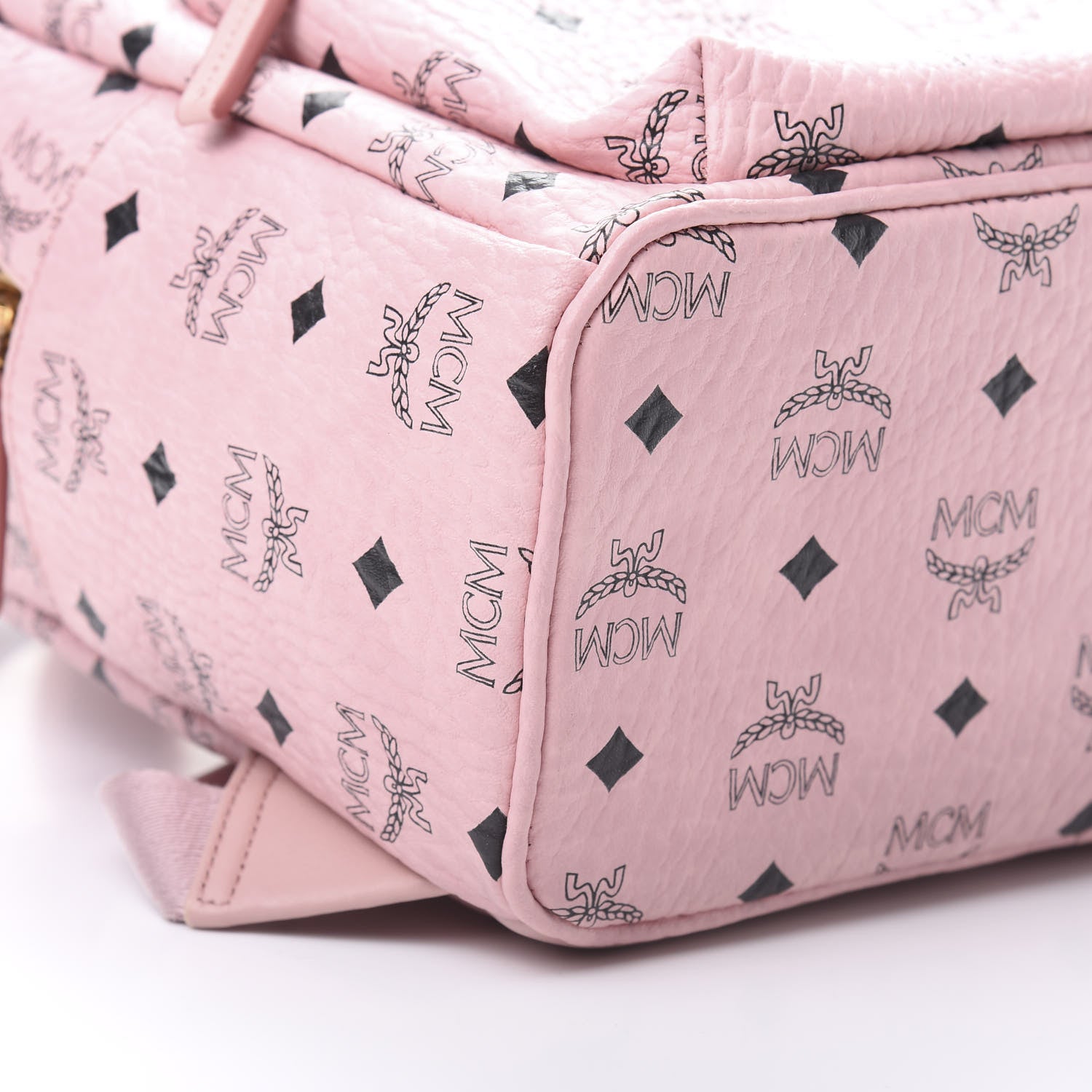 MCM Visetos Small Studded Stark Rabbit Backpack Pink 8 of 10