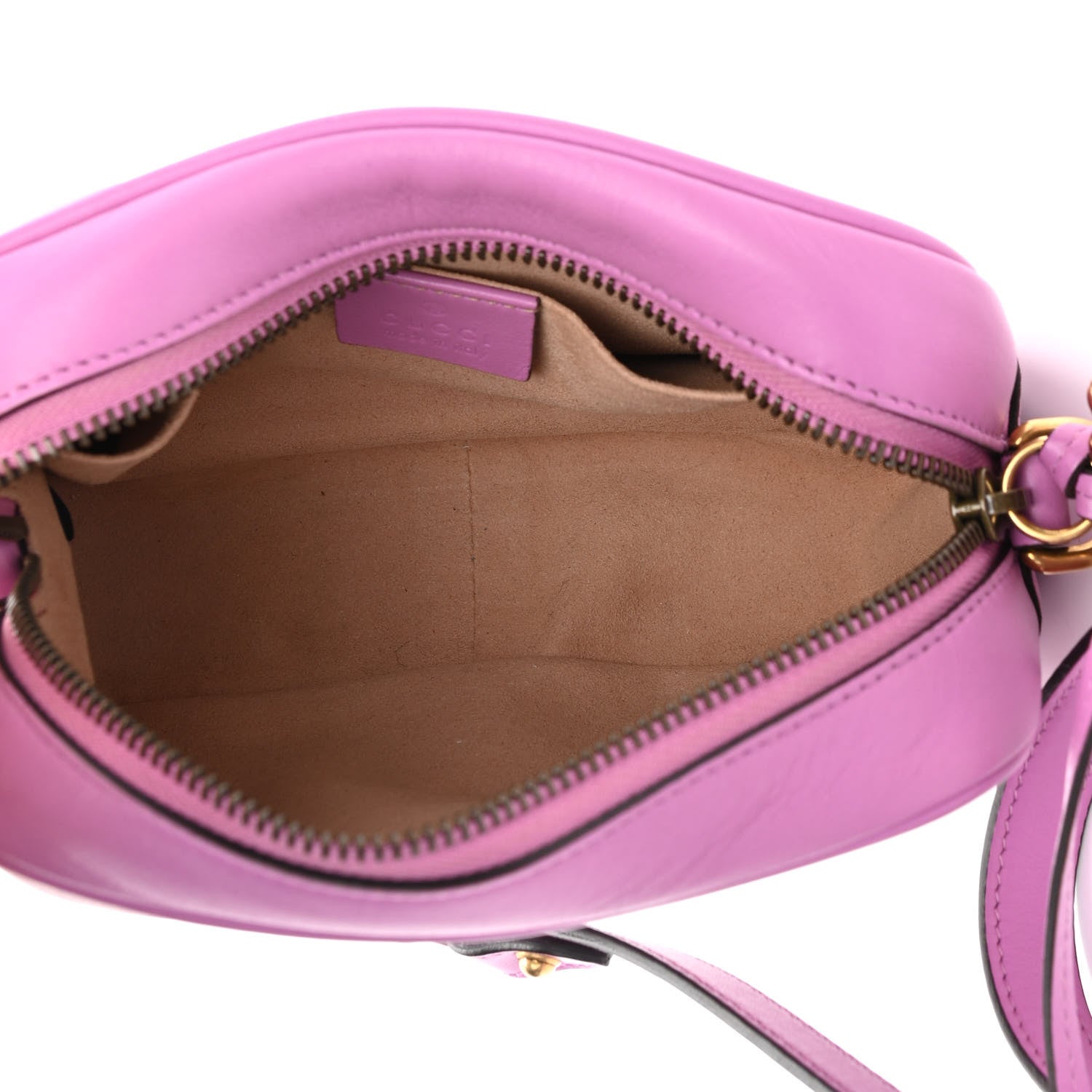 Gucci Calfskin Matelasse Mini GG Marmont Chain Shoulder Bag Candy Mousse 7 of 10