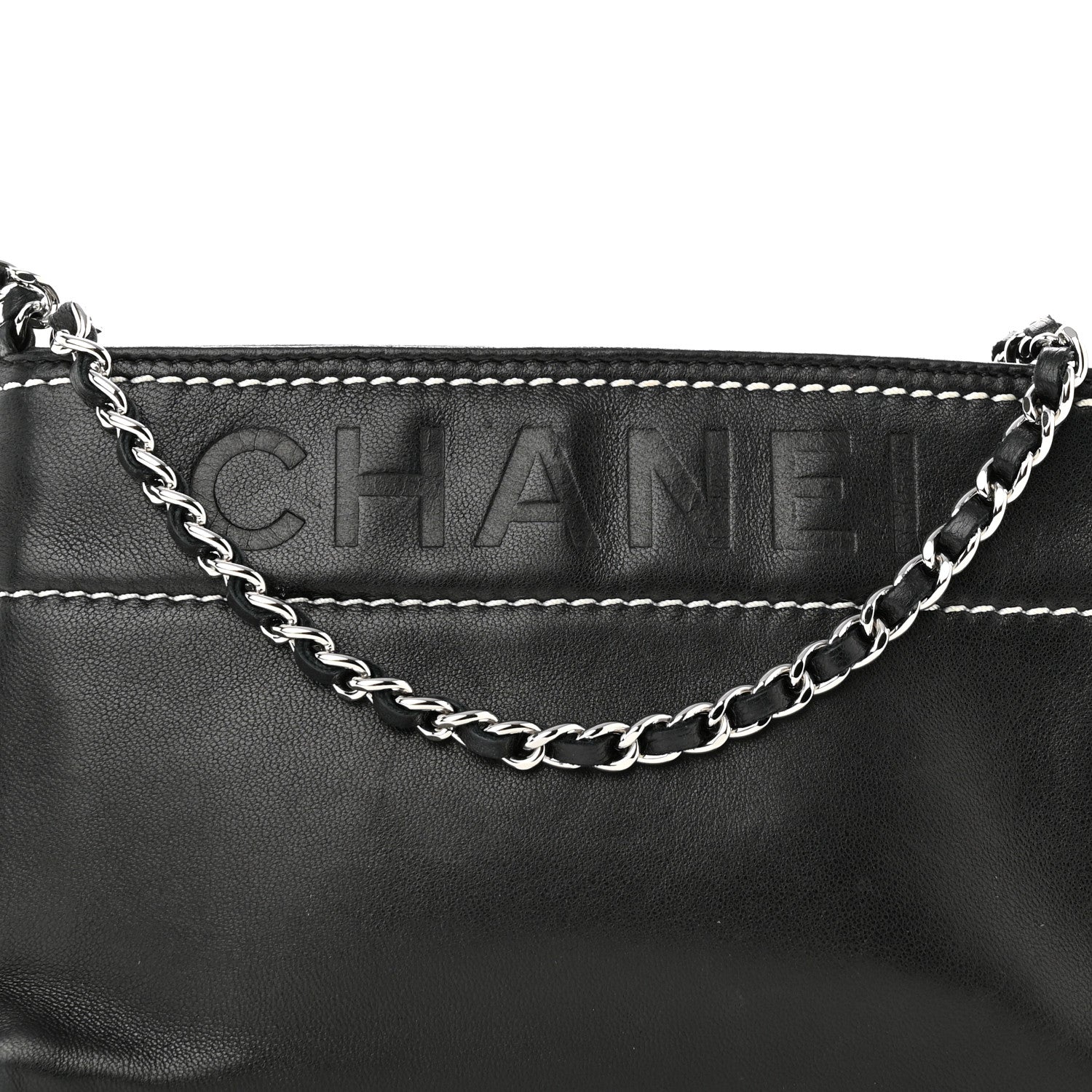 Chanel Lambskin Lax Pochette Black 8 of 10