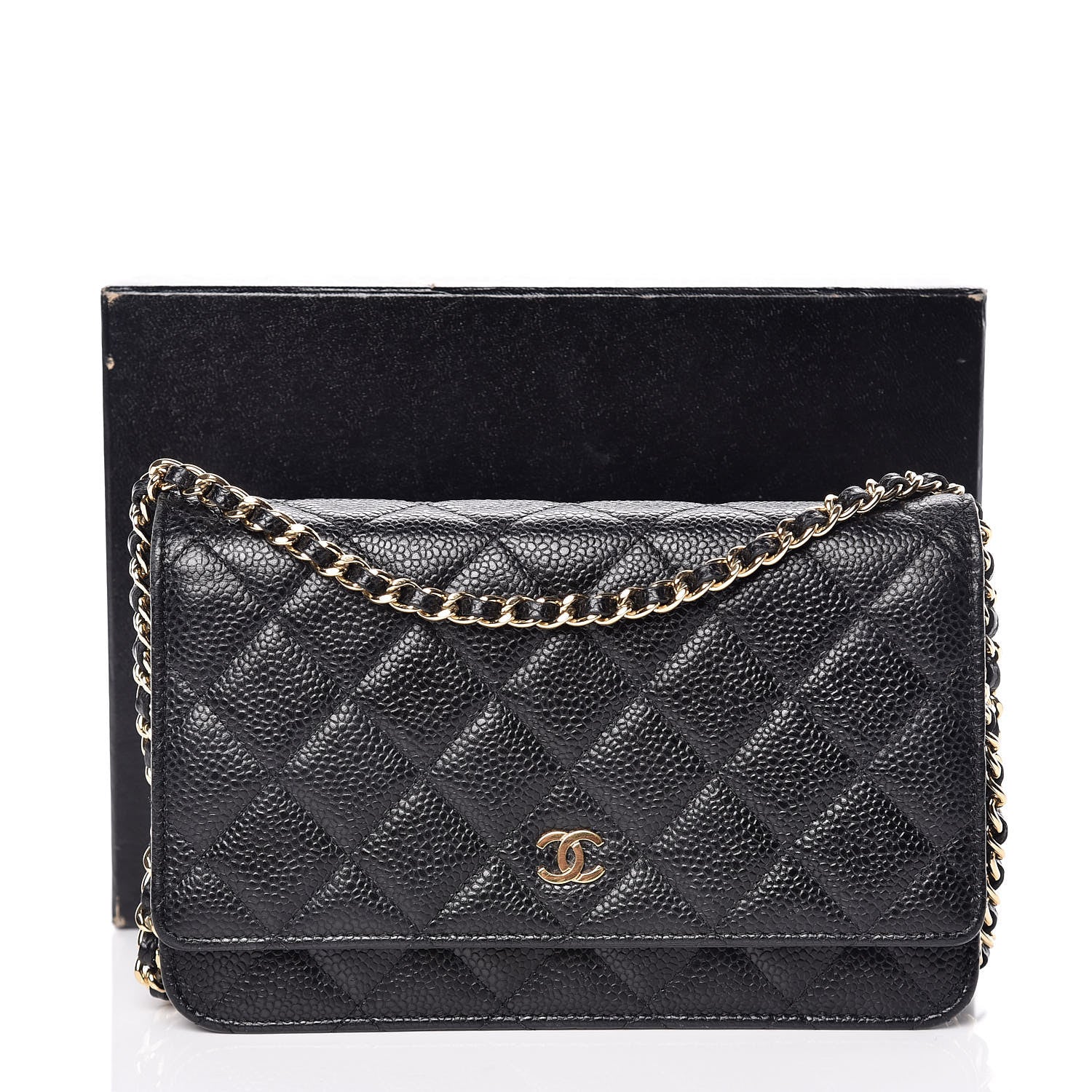 Chanel Caviar Quilted Wallet On Chain WOC Black 11 of 11