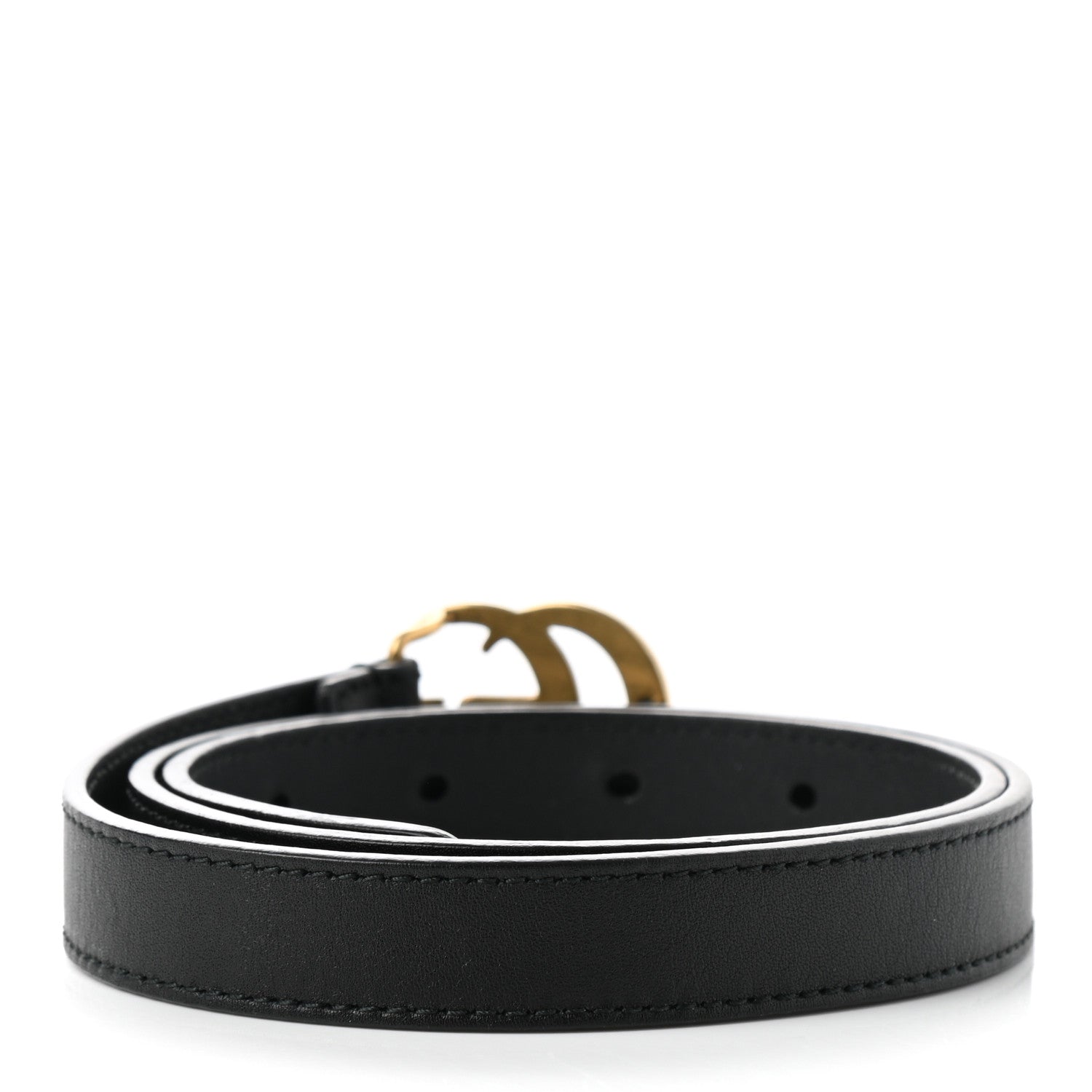 Gucci Calfskin Double G 20mm Belt 70 28 Black 2 of 3