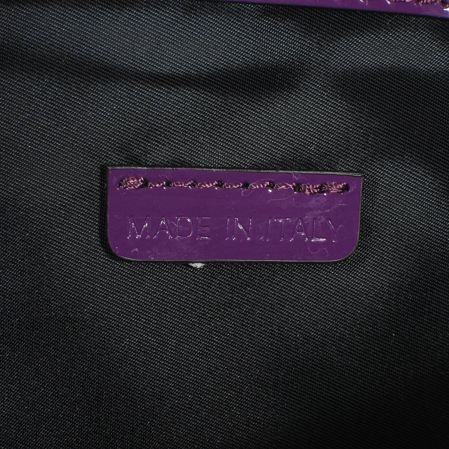 Patent Bridle Calfskin Clutch Bag Purple