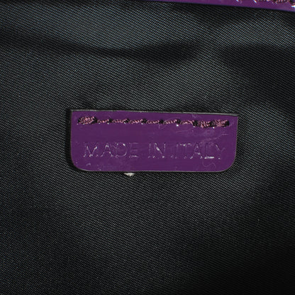 Burberry Patent Bridle Calfskin Clutch Bag Purple 7 of 9