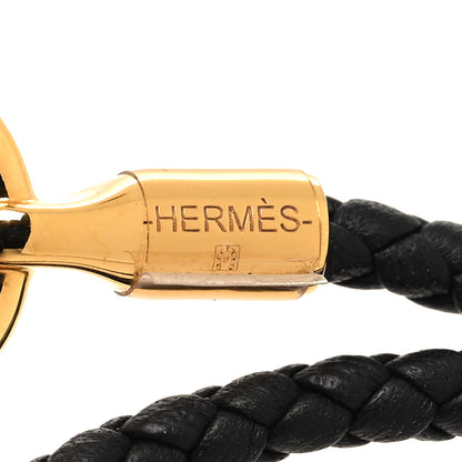 Hermes Swift Double Tour Glenan Bracelet T3 Black 4 of 6