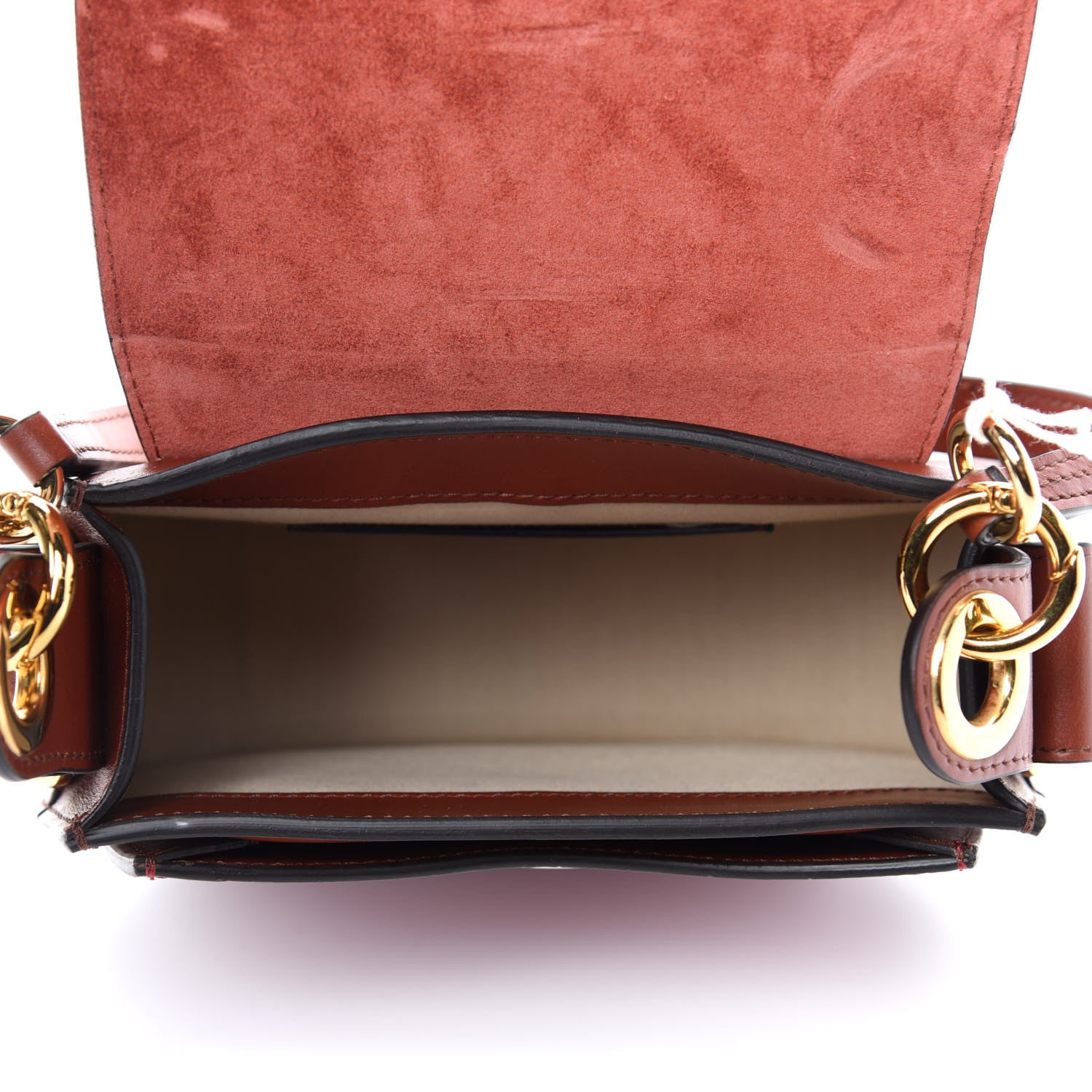 Chloe Calfskin Crocodile Embossed Small Tess Bag Pink Red 5 of 12