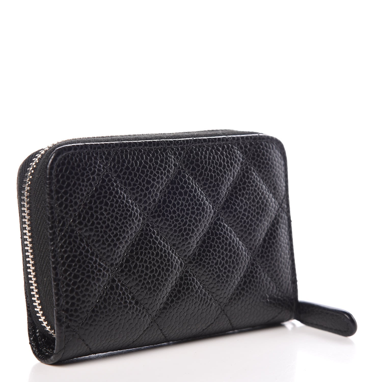 Chanel Caviar Quilted Zip Coin Purse Black 3 of 8