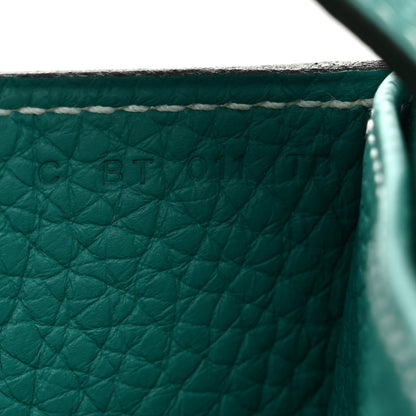 Hermes Taurillon Clemence Halzan 31 GM Vert Verone 7 of 10