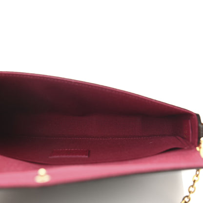 Louis Vuitton Monogram Pochette Felicie Chain Wallet Fuchsia 6 of 11