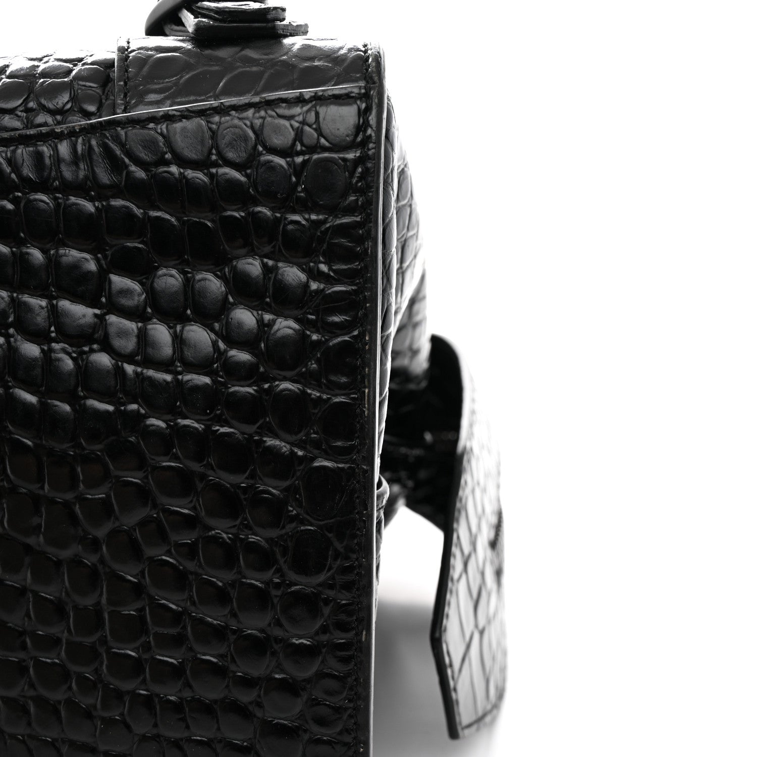 Balenciaga Calfskin Crocodile Embossed Neo Classic Black Hardware Medium City Black 12 of 18