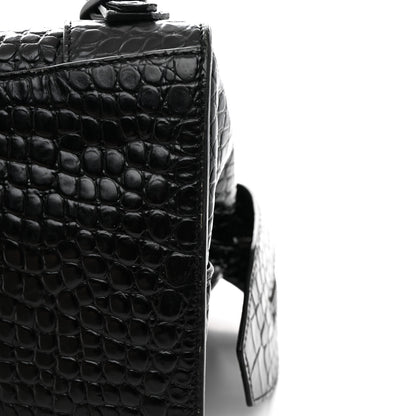 Balenciaga Calfskin Crocodile Embossed Neo Classic Black Hardware Medium City Black 12 of 18