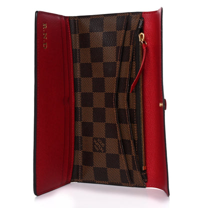 Louis Vuitton Damier Ebene Josephine Wallet Red 5 of 13