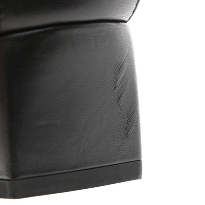 Chanel Lambskin Grosgrain Cap Toe Logo Ankle Strap Pumps 39 Black 9 of 9