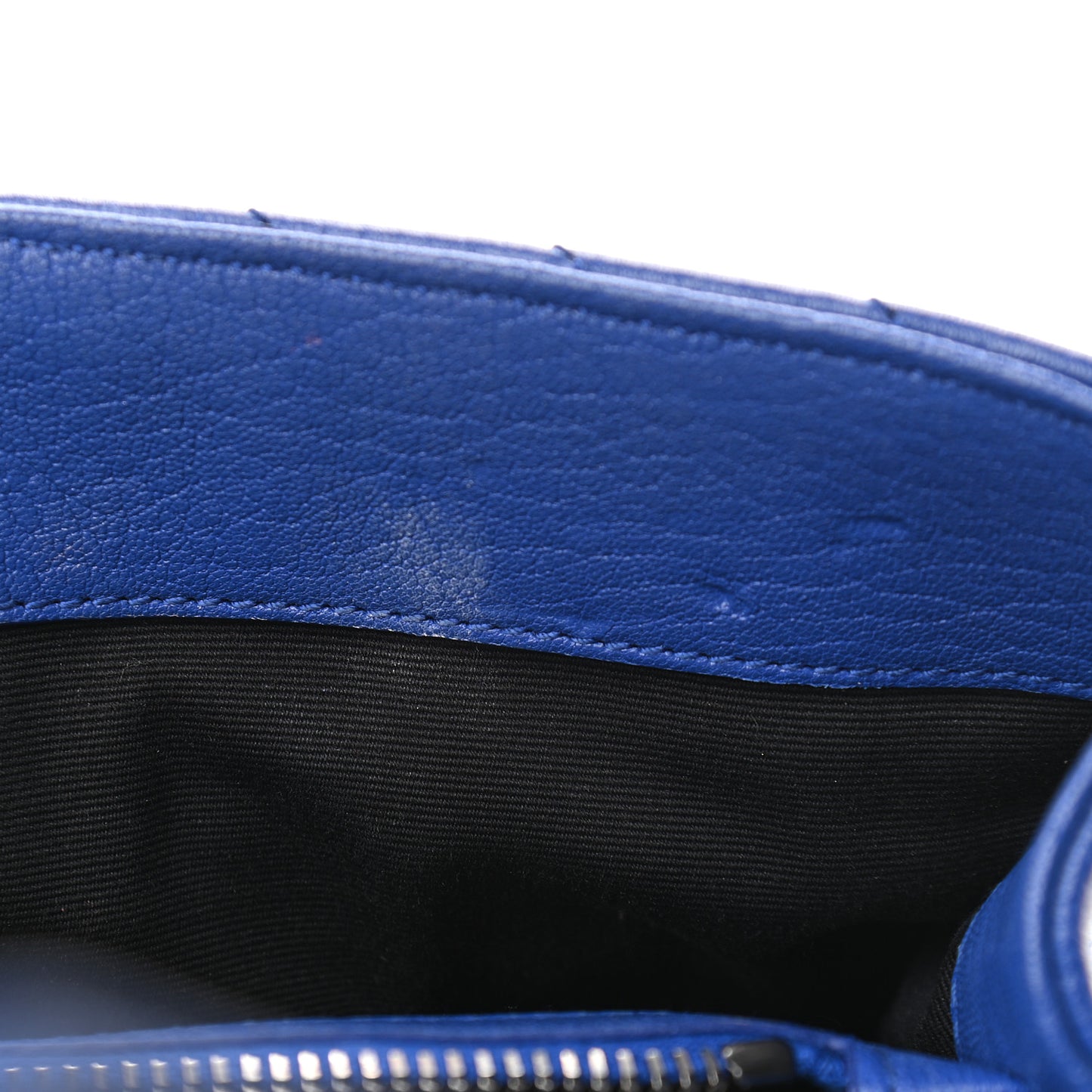 Sheepskin Matelasse Chevron Monogram Medium College Bag Royal Blue