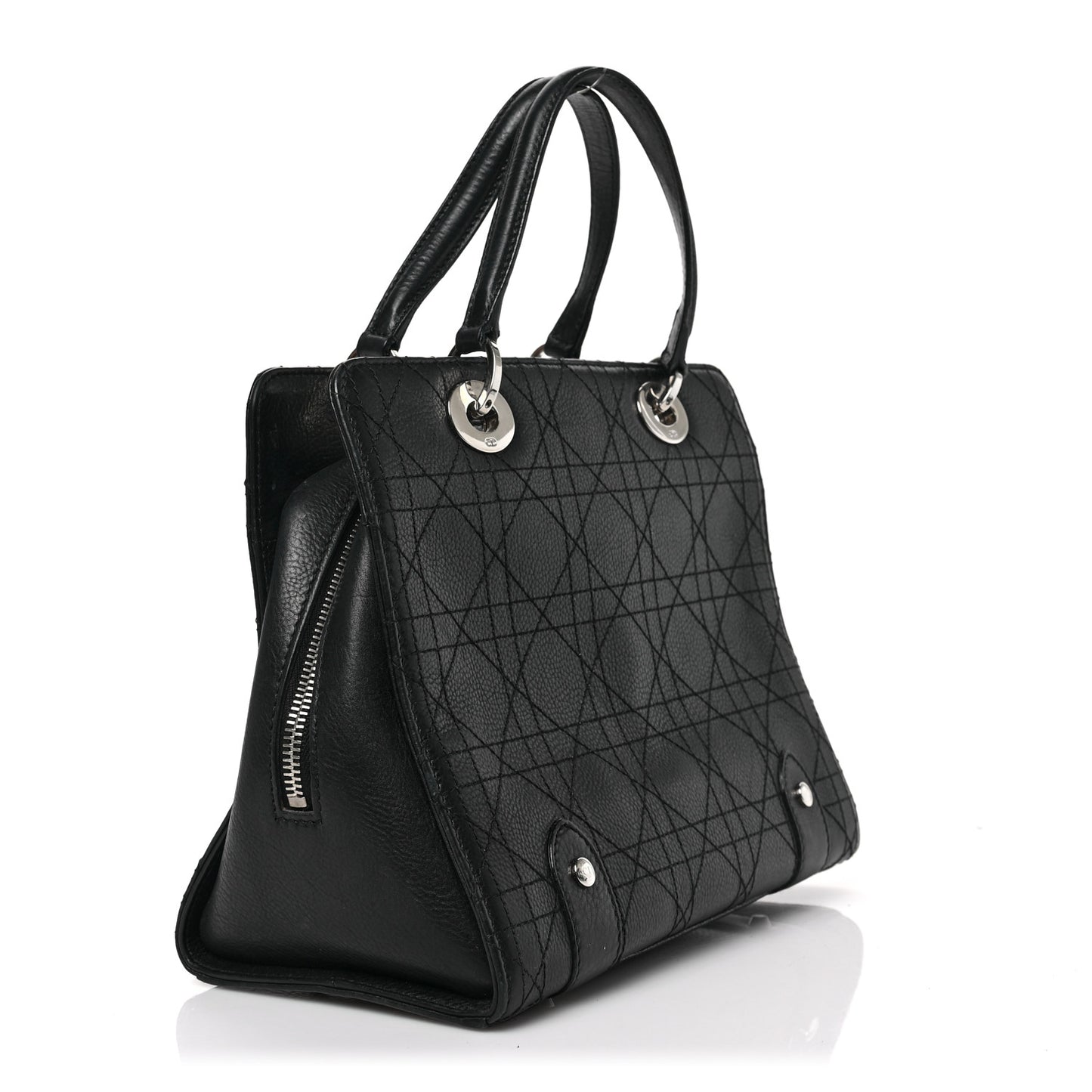 Calfskin Cannage Tote Black