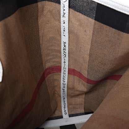 Burberry Coated Canvas Mega Check Sketchbook Large Reversible Doodle Tote White 12 of 27