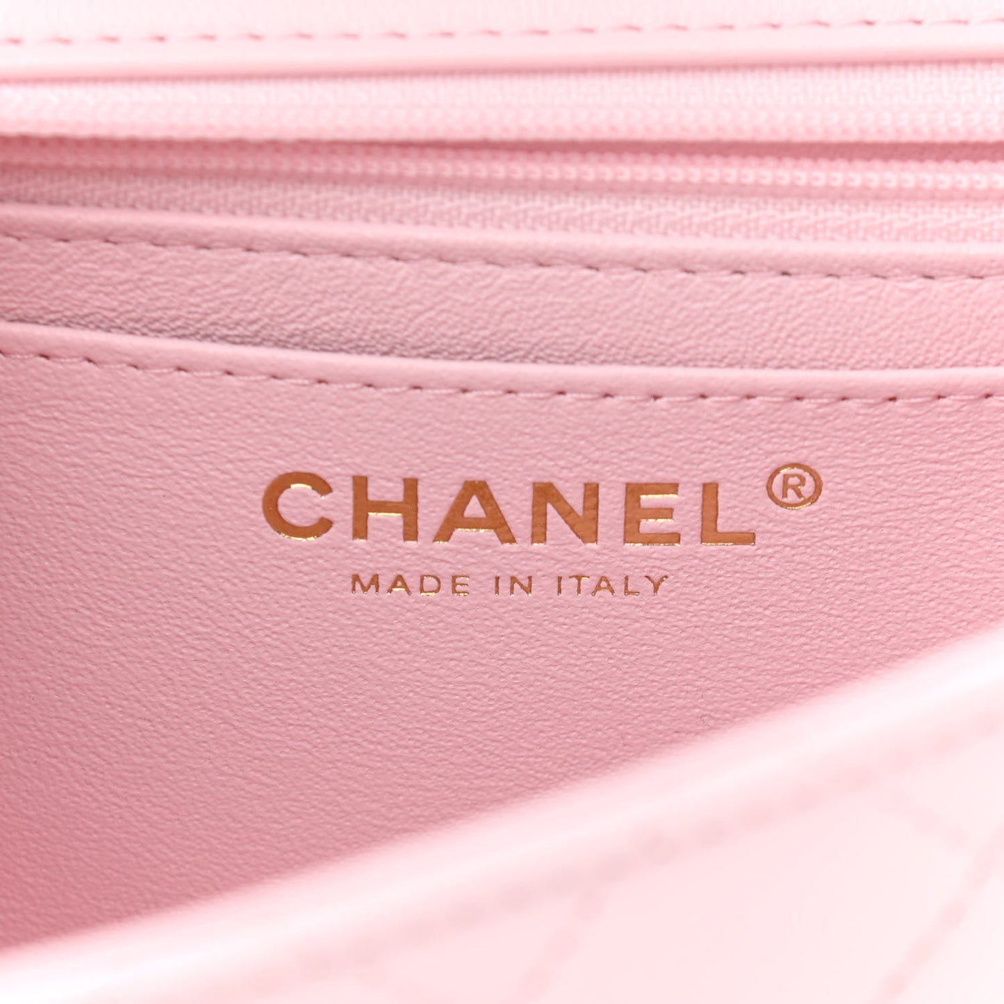 Lambskin Quilted Mini Top Handle Rectangular Flap Light Pink