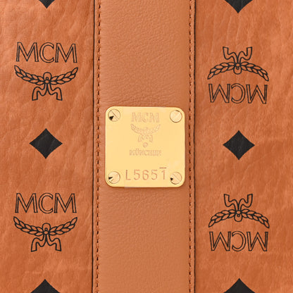 MCM Visetos Medium Liz Reversible Shopper Tote Cognac 10 of 16