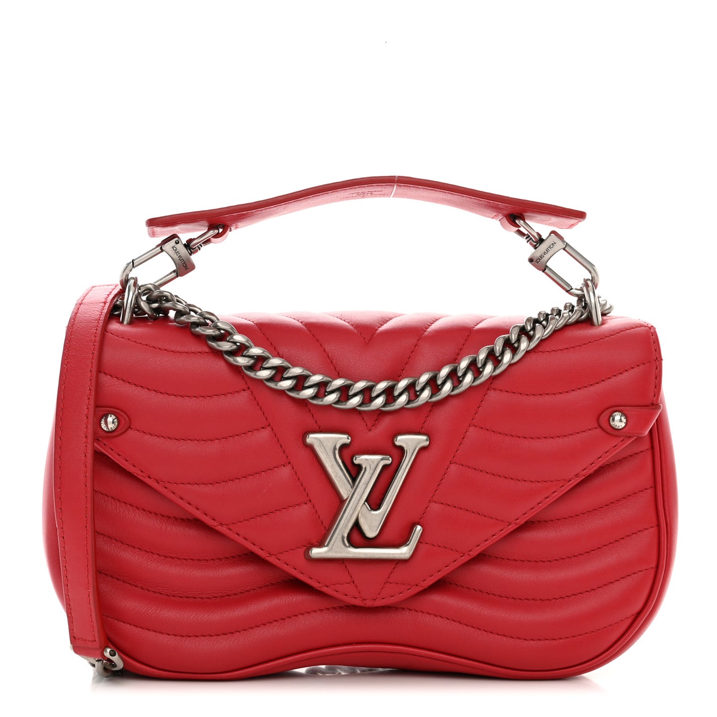 Calfskin New Wave Chain MM Ecarlate