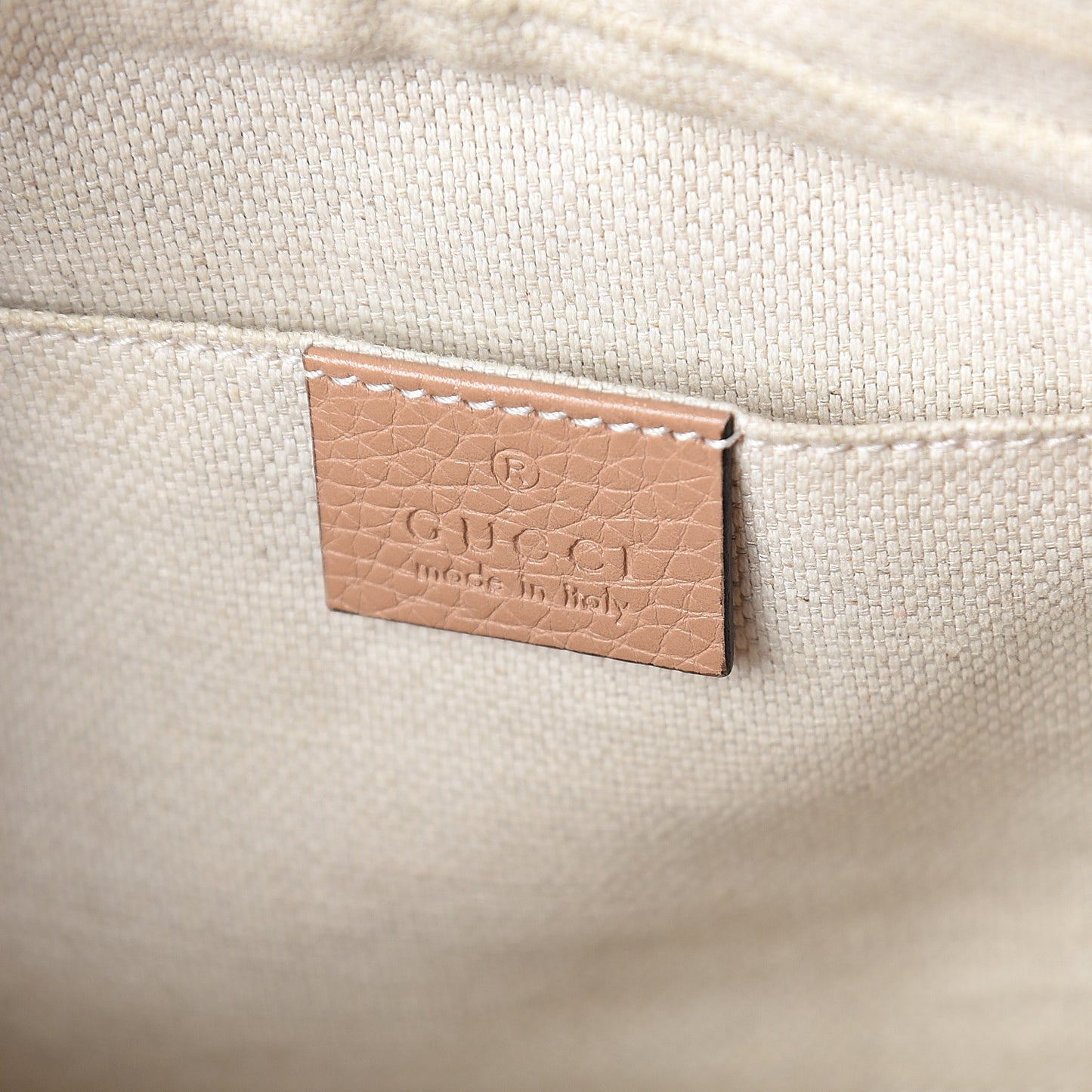 Pebbled Calfskin Small Soho Disco Bag Rose Beige