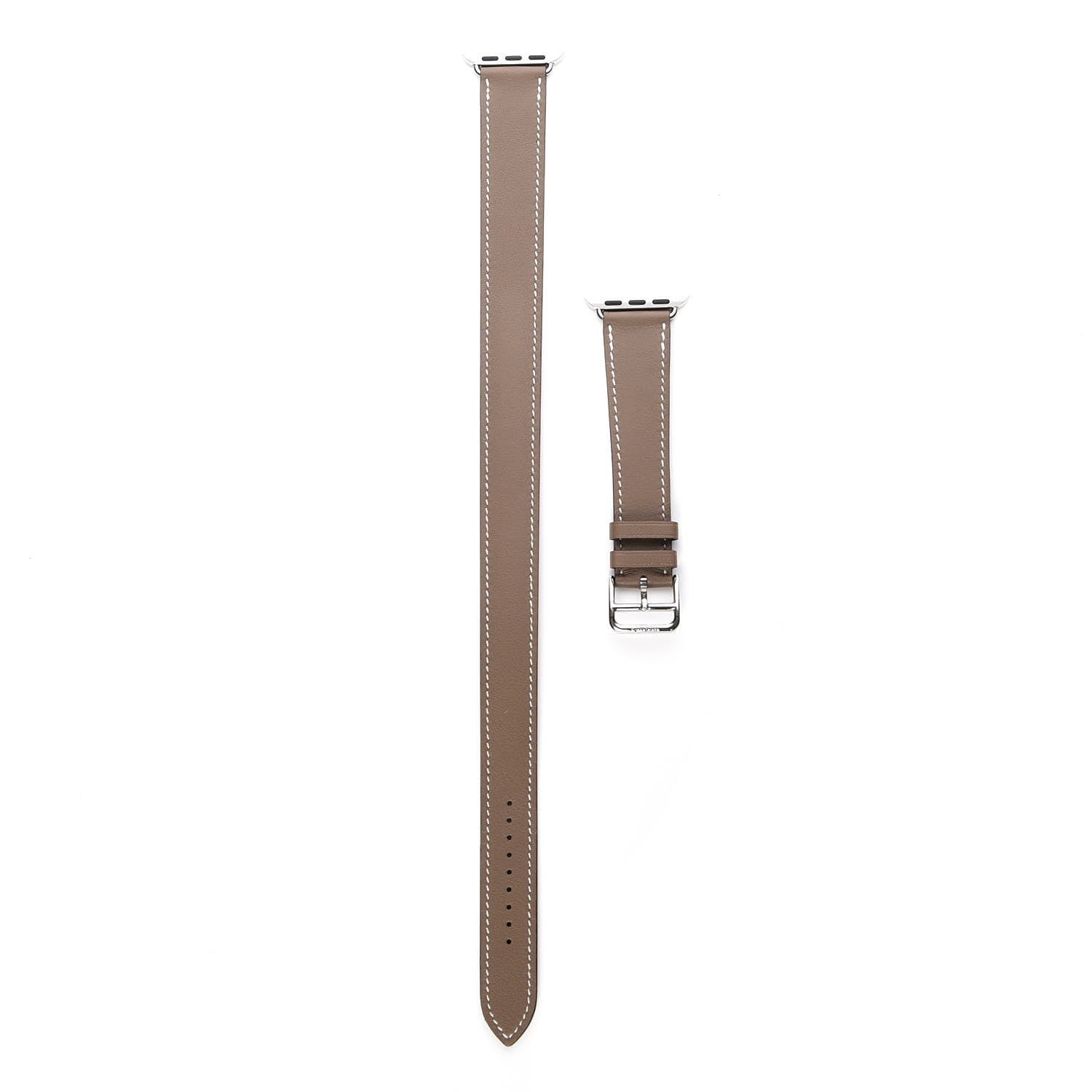 Hermes Swift 38mm Apple Watch Double Tour Band Etoupe 1 of 7