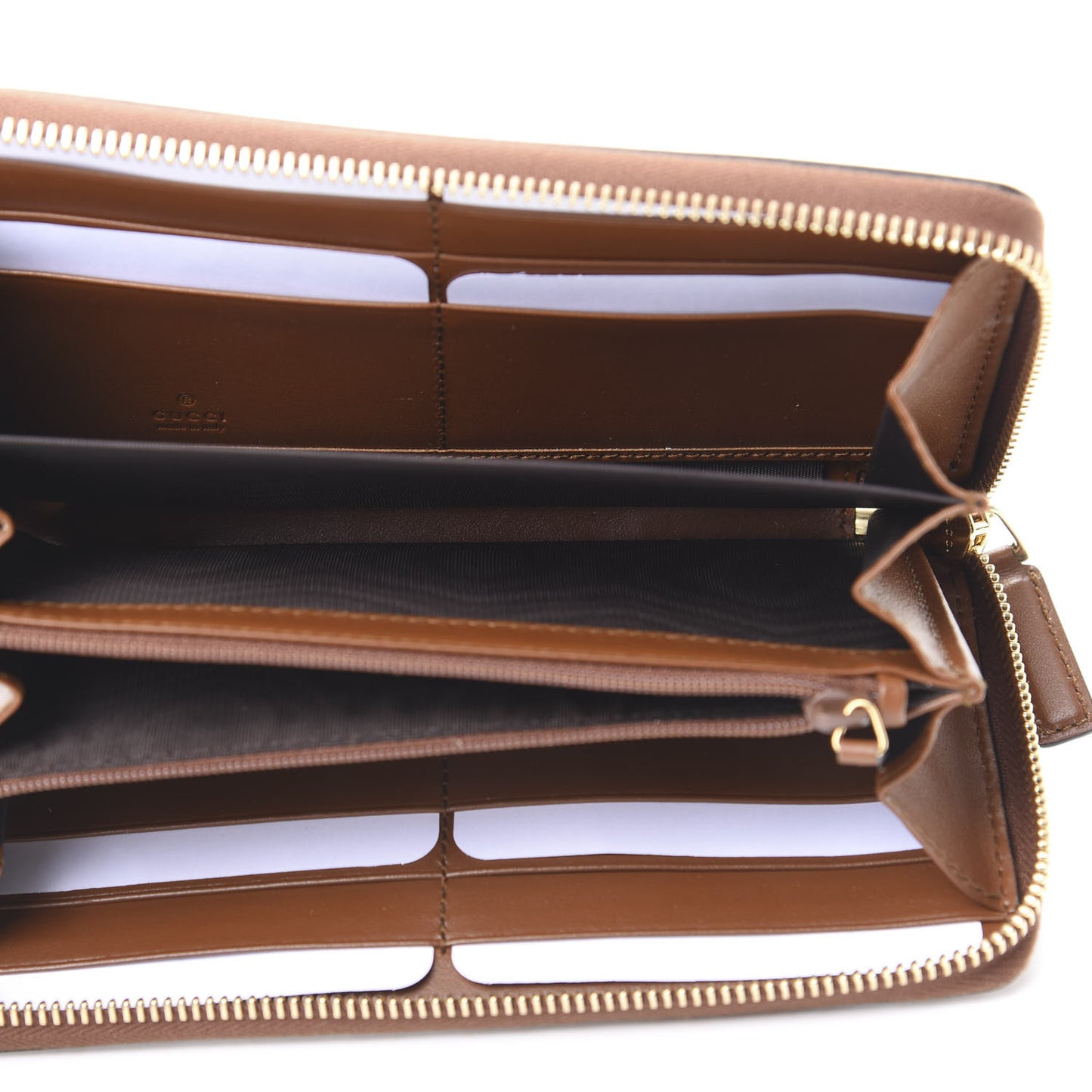 Plutone Calfskin Logo Zip Around Wallet Cuir