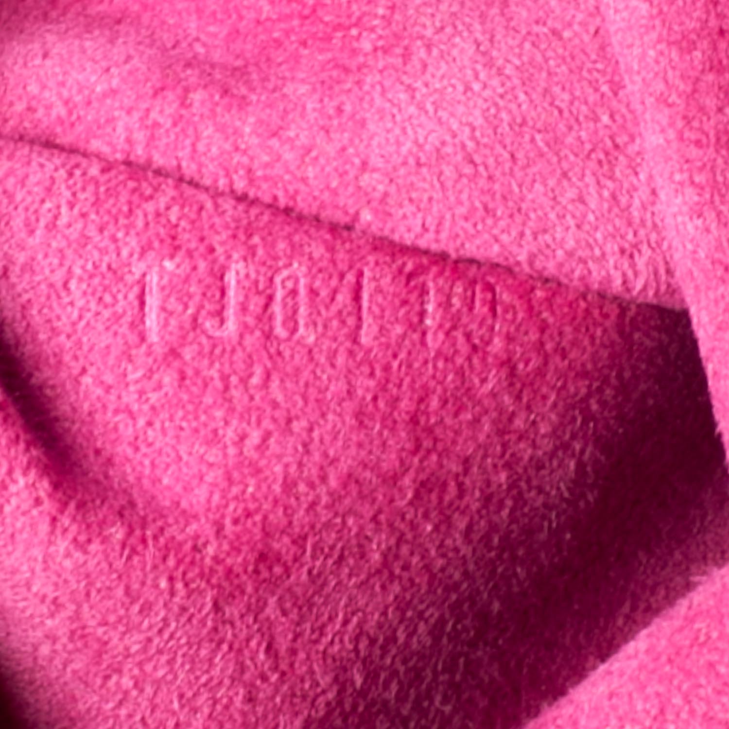 Louis Vuitton Calfskin Embossed Courtney Pochette Clutch Fuchsia 8 of 9