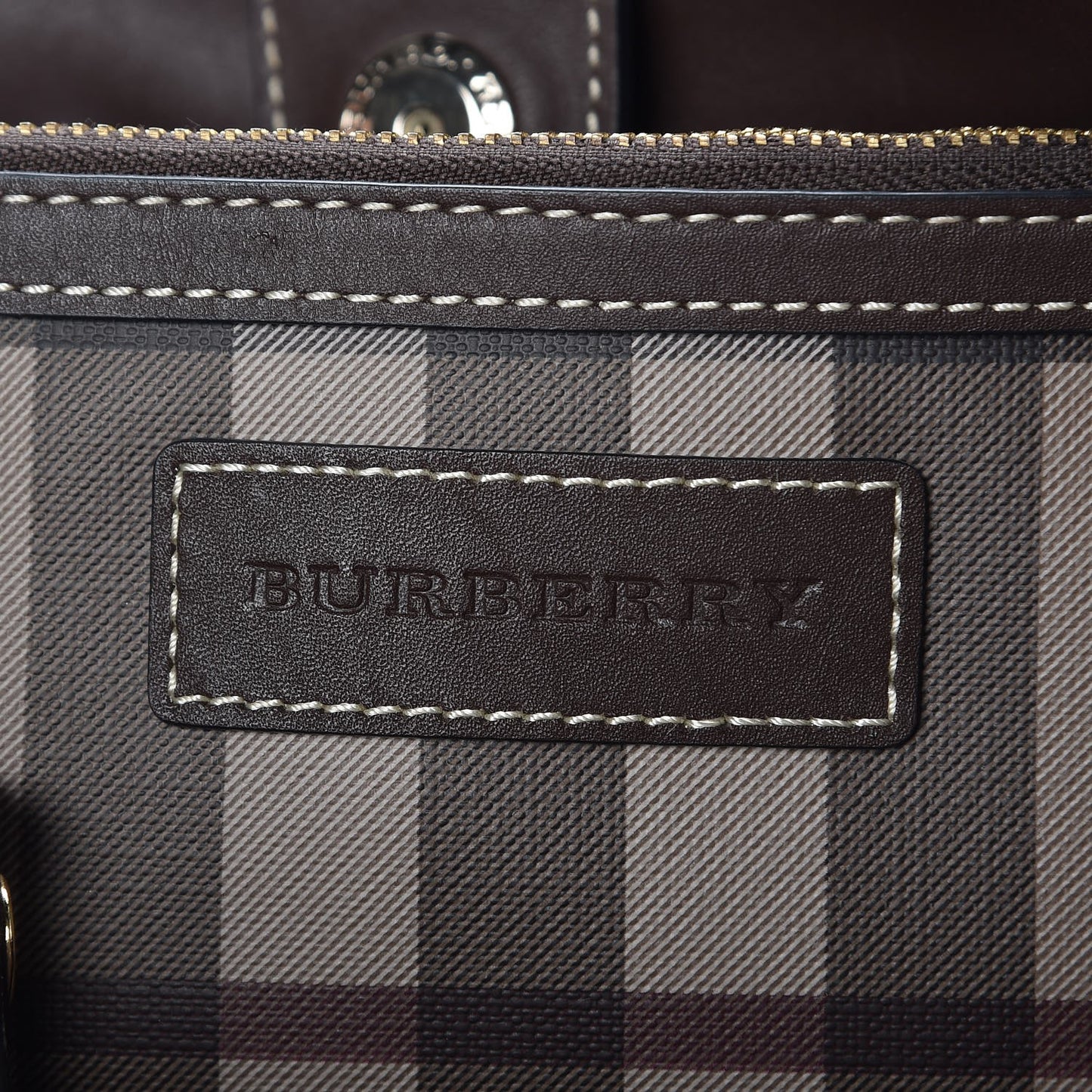 Smoked Check Small Canterbury Tote Brown