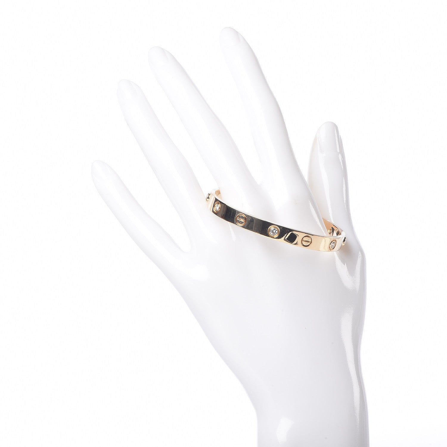 Cartier 18K Yellow Gold 6 Diamond LOVE Bracelet 16 3 of 7
