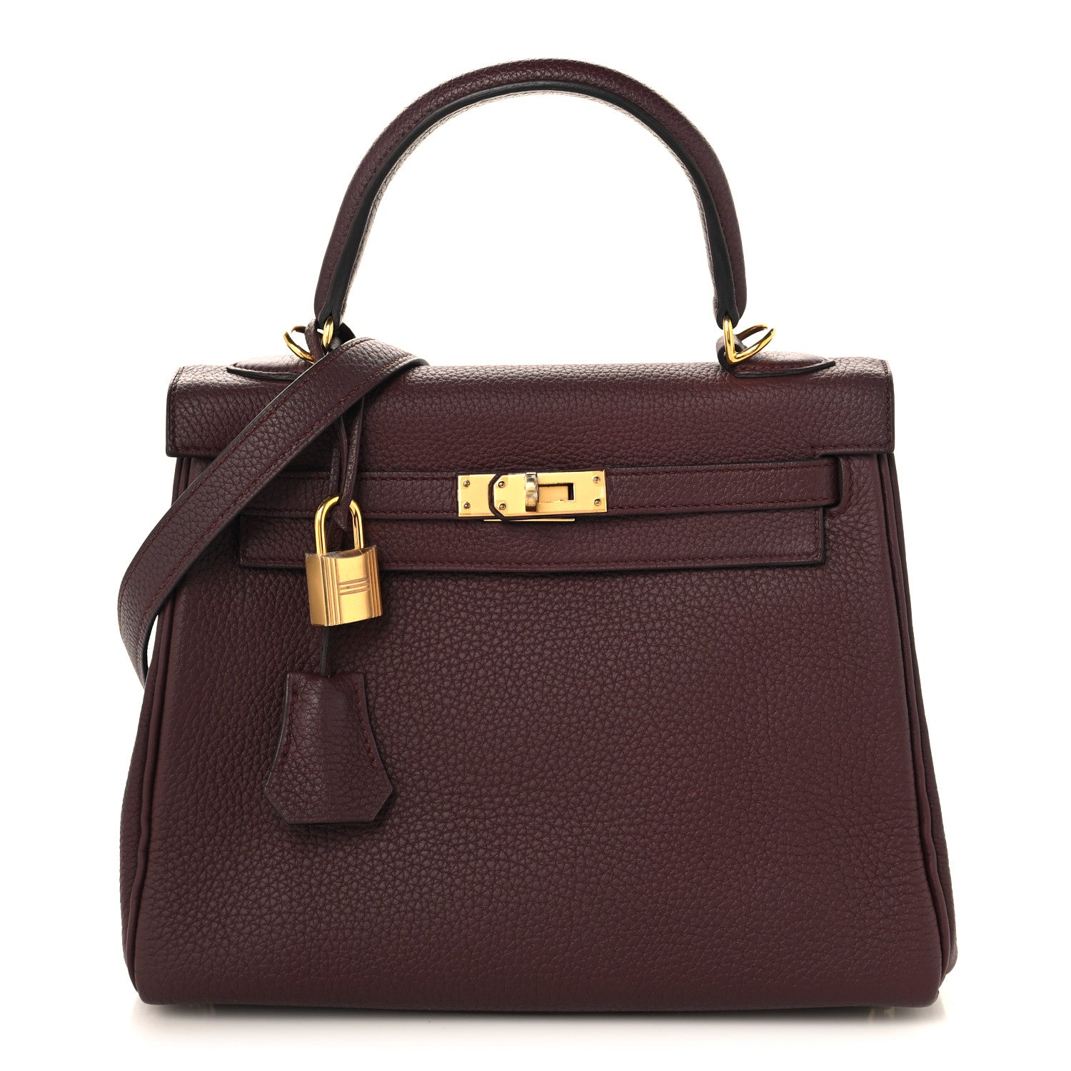 Hermes Togo Kelly Retourne 25 Bordeaux 1 of 11