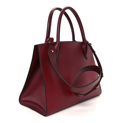 Prada Saffiano Cuir Calfskin Medium Monochrome Top Handle Tote Cerise 3 of 11