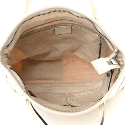 Gucci Canvas Flora Knight Small Zippered Tote White 4 of 14
