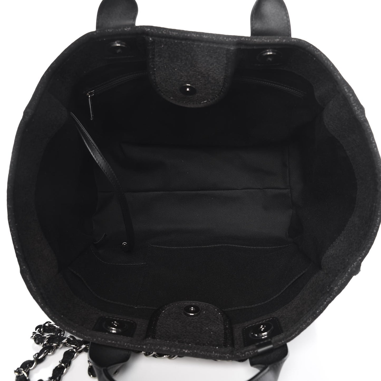 Lurex Boucle Medium Deauville Tote Black