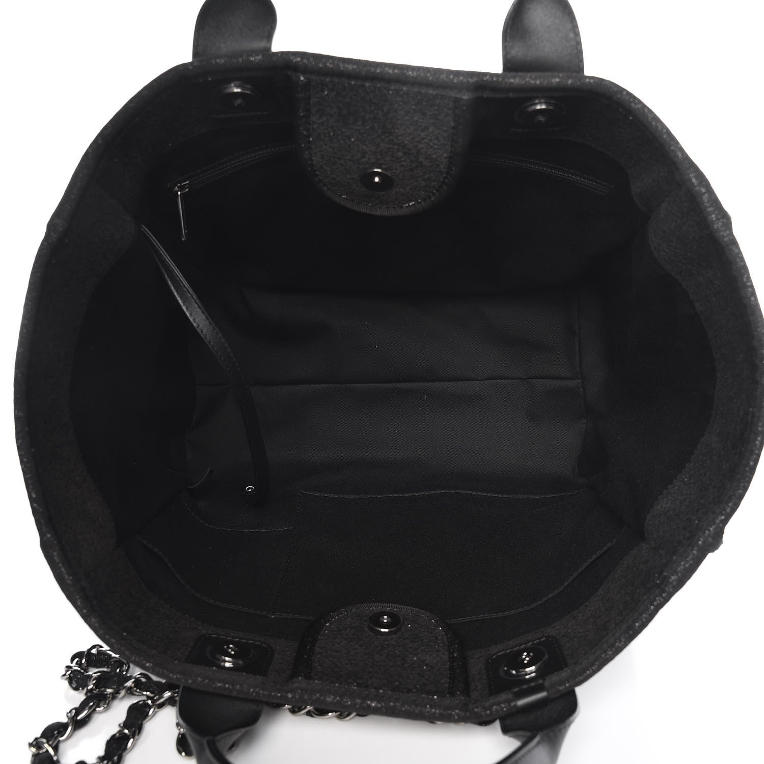 Chanel Lurex Boucle Medium Deauville Tote Black 6 of 11