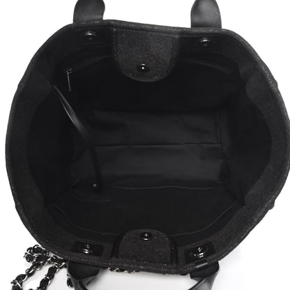 Chanel Lurex Boucle Medium Deauville Tote Black 6 of 11