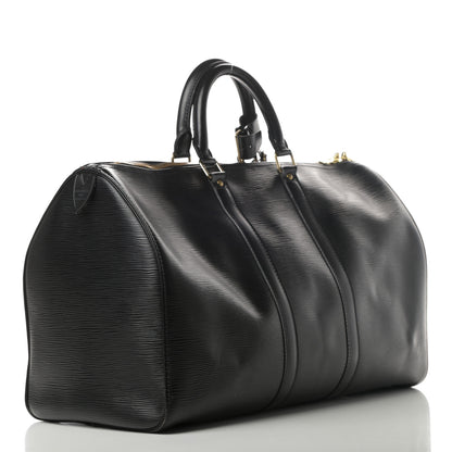 Louis Vuitton Epi Keepall 45 Black 3 of 17