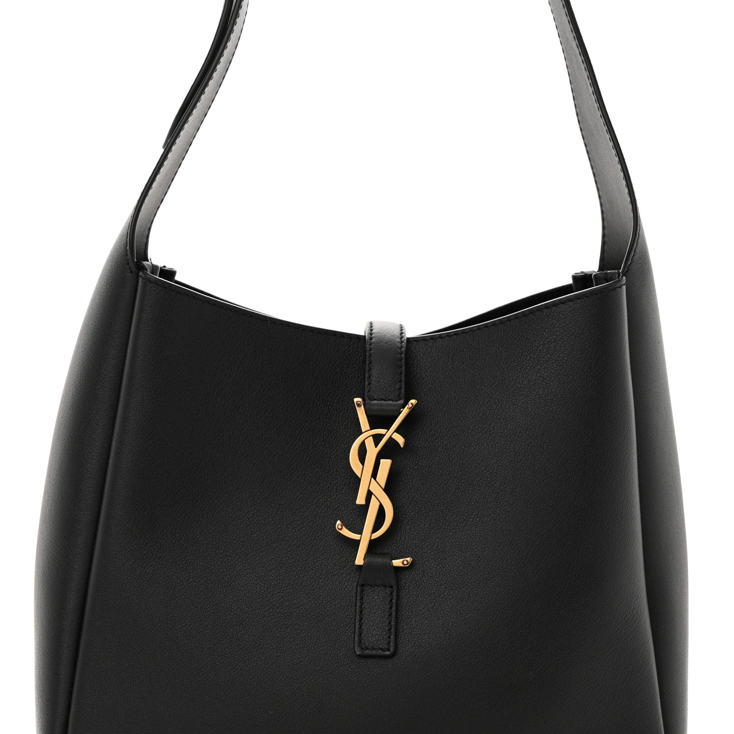 Saint Laurent Smooth Calfskin Small Le 5 A 7 Soft Hobo Black 8 of 10