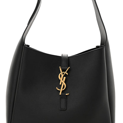 Saint Laurent Smooth Calfskin Small Le 5 A 7 Soft Hobo Black 8 of 10