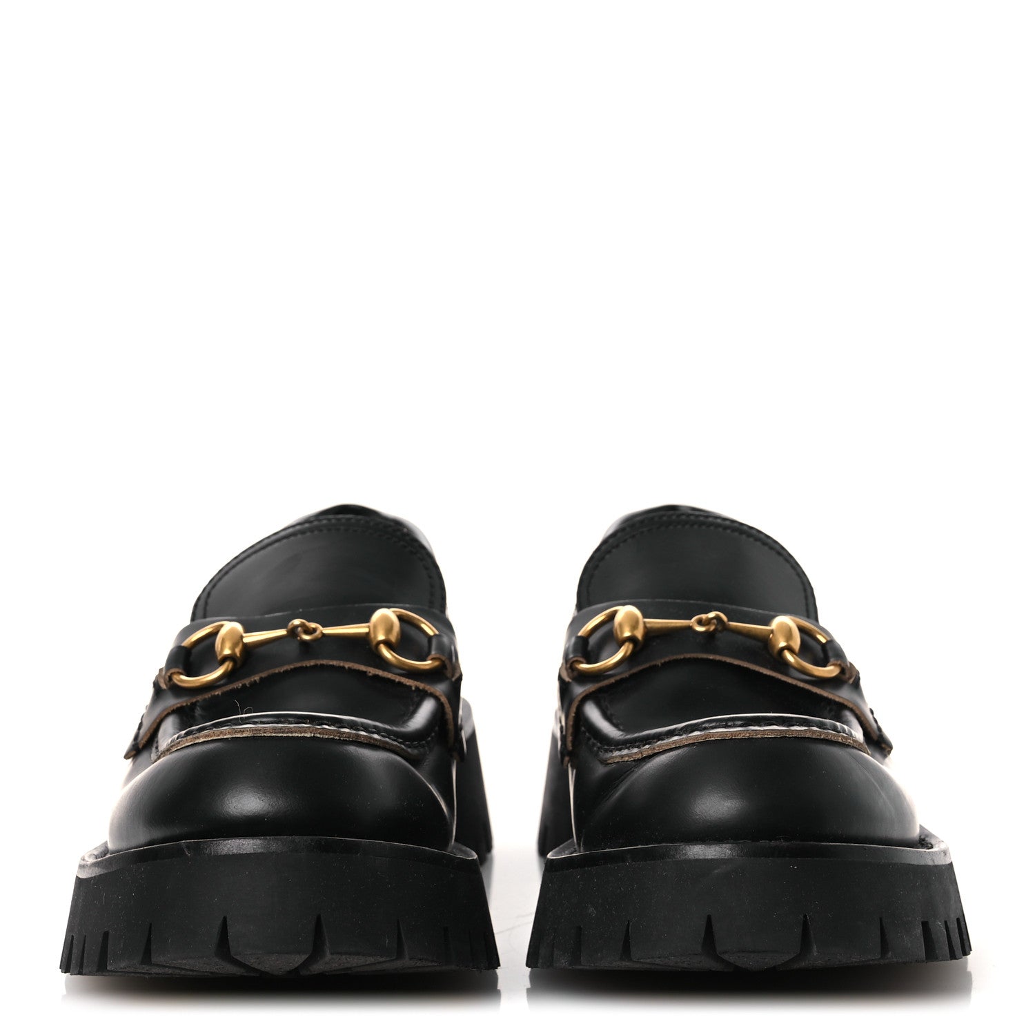 Gucci Cordovan Lux Womens Harald Horsebit 25mm Platform Loafers 38 Black 3 of 11
