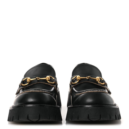 Gucci Cordovan Lux Womens Harald Horsebit 25mm Platform Loafers 38 Black 3 of 11
