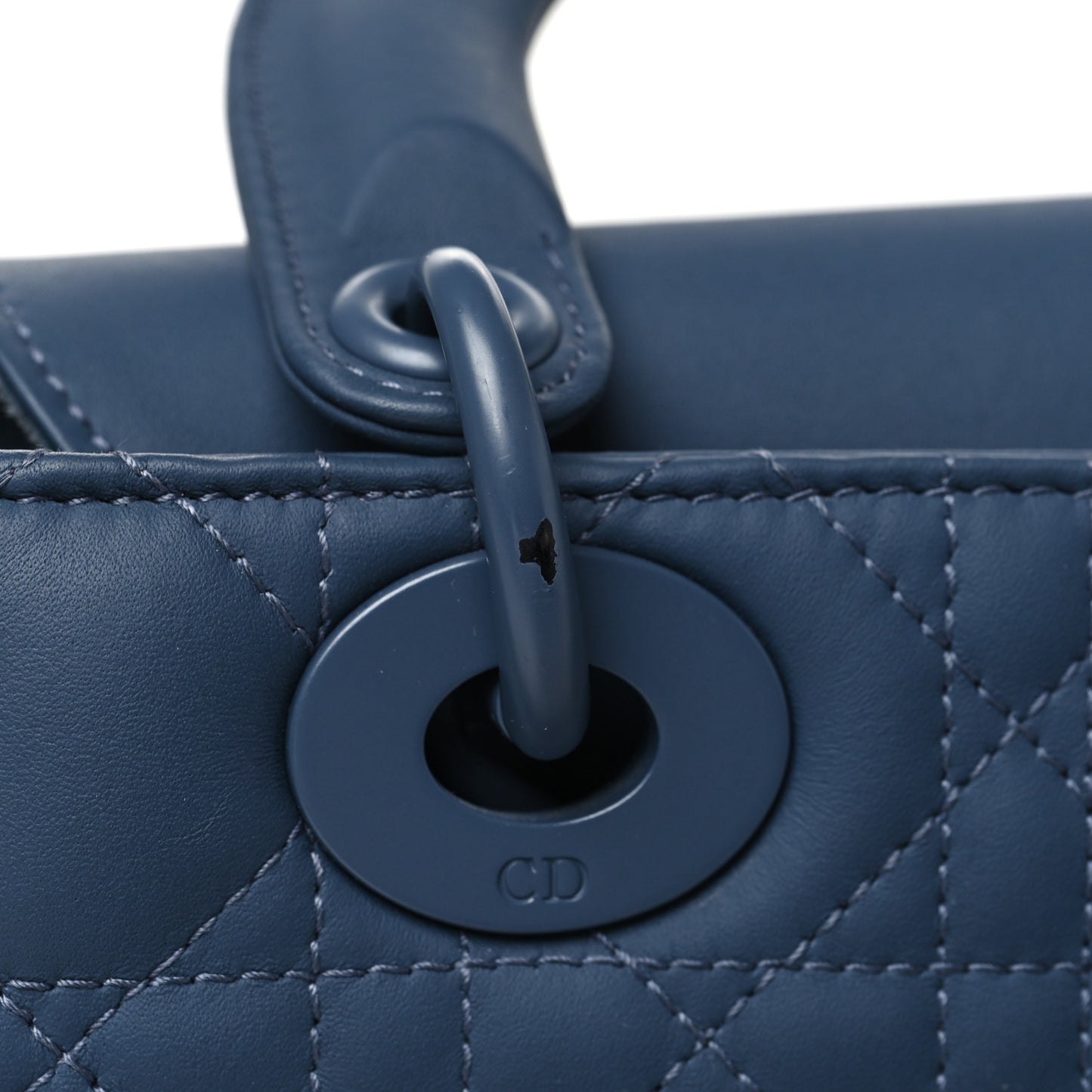Ultra Matte Calfskin Cannage Small My ABCDior Lady Dior Dark Denim Blue