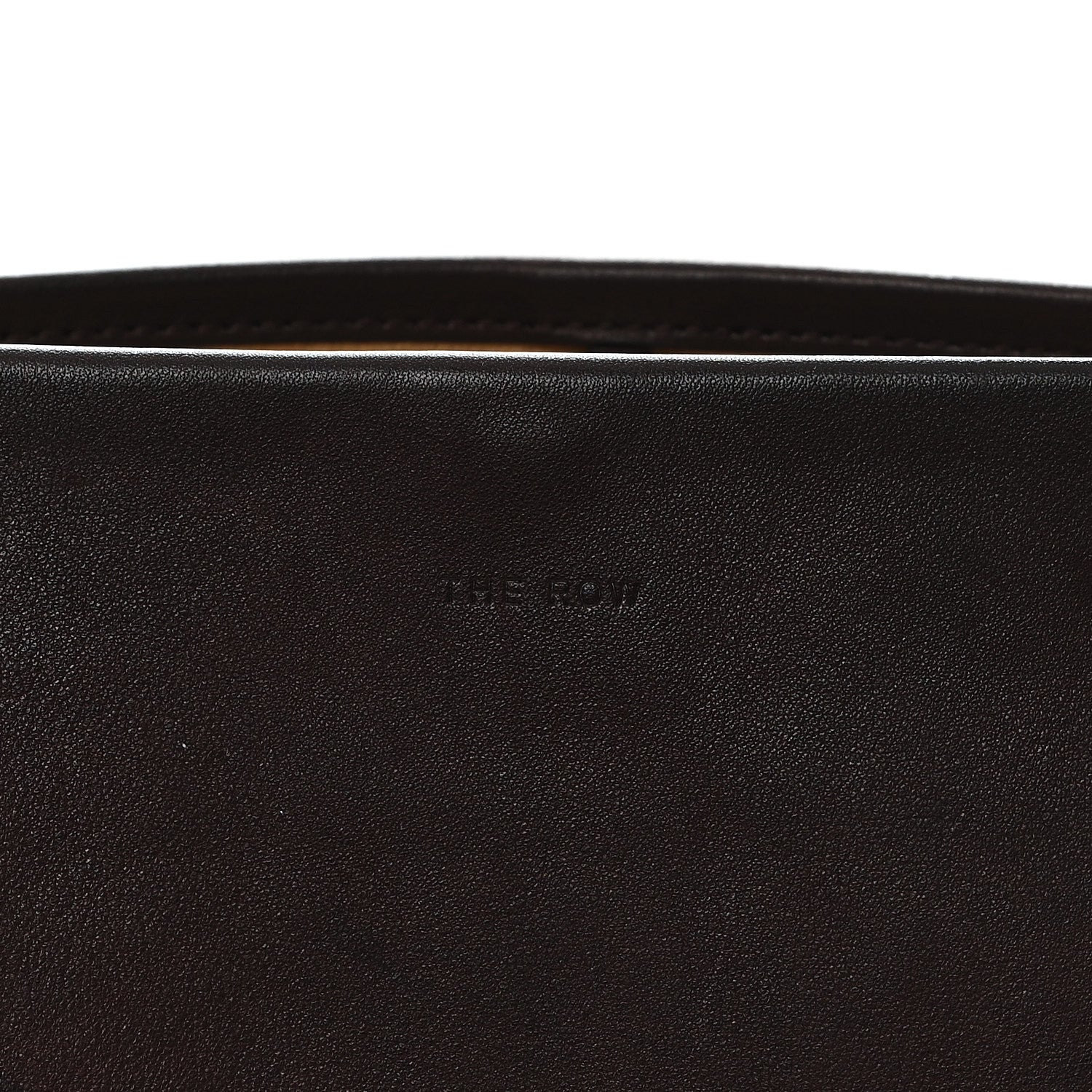 The Row Polished Saddle Calfskin Medium N/S Park Tote Acajou 7 of 9